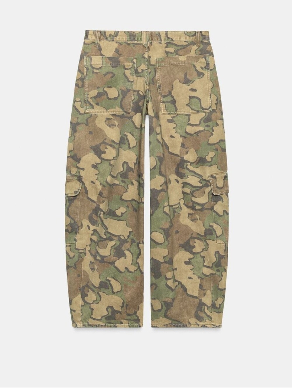 ZARA PRINTED OVERSIZE CARGO PANTS - Picture 2 of 9